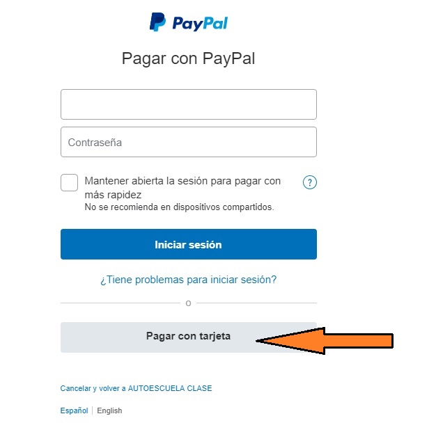 PAGAR CON TARJETA. Como pagar en paypal sin cuenta, solo con tarjeta de crédito. Autoescuela Clase, tu autoescuela en Valencia, la mejor opción para sacarte el carnet y conducir en Valencia.